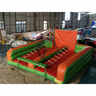 PVC Parque al aire libre Juego de escalada de carnaval Inflable Jacobs Escalera Juego de escalada para adultos