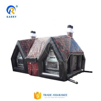 EN14960 Tenda inflada de cabina certificada para niños Tenda de camuflaje de castillo rebobinado