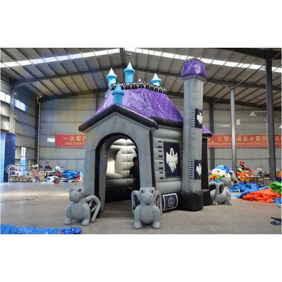 EN14960 Arco de cráneo de Halloween inflable certificado Decoración personalizada de casas encantadas