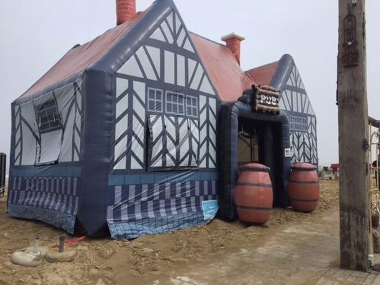 EN14960 Tenda inflada de cabina certificada para niños Tenda de camuflaje de castillo rebobinado