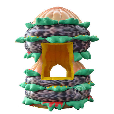 Modelo de hamburguesa de publicidad inflable personalizado para quioscos de alimentos ofrecidos directamente