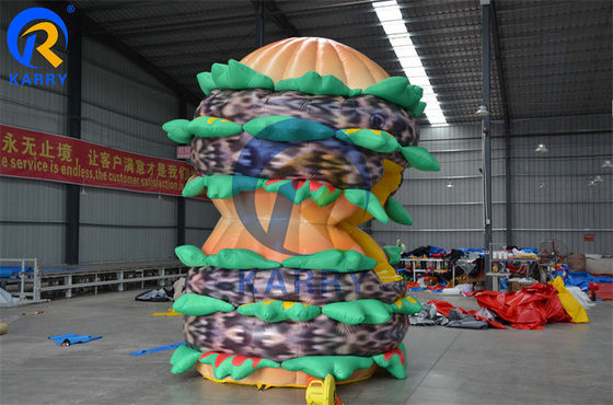 Modelo de hamburguesa de publicidad inflable personalizado para quioscos de alimentos ofrecidos directamente