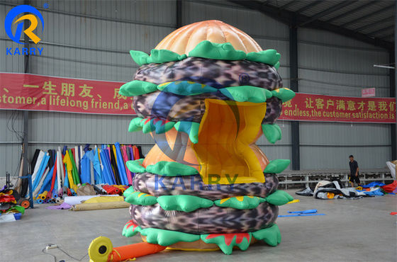 Modelo de hamburguesa de publicidad inflable personalizado para quioscos de alimentos ofrecidos directamente
