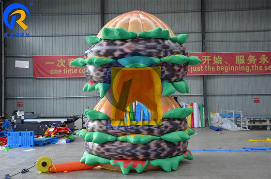 Modelo de hamburguesa de publicidad inflable personalizado para quioscos de alimentos ofrecidos directamente