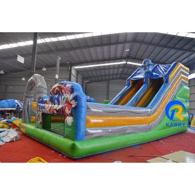 Carry Inflatable Fun City Unisex Blue Playground para niños en el Parque Inflatable Gigante