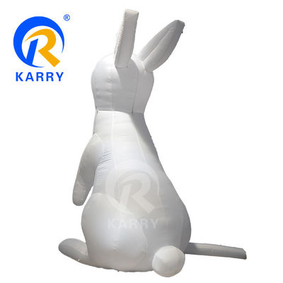 Iluminación LED Modelo de conejo blanco gigante globo inflable de PVC para marca comercial