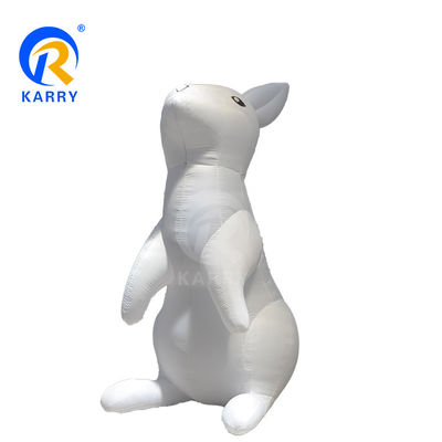 Iluminación LED Modelo de conejo blanco gigante globo inflable de PVC para marca comercial