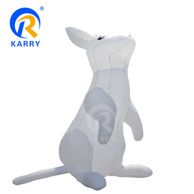Iluminación LED Modelo de conejo blanco gigante globo inflable de PVC para marca comercial