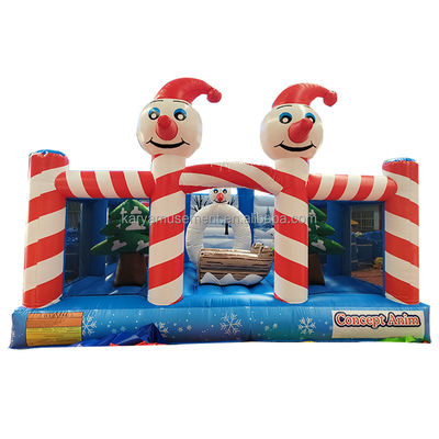 Personalizado de Navidad muñeca inflable payaso trampolín castillo de salto para interiores y exteriores