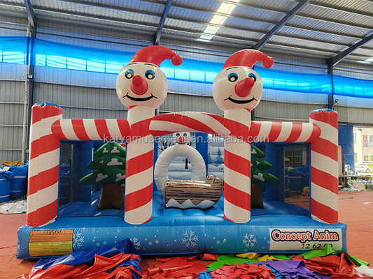 Personalizado de Navidad muñeca inflable payaso trampolín castillo de salto para interiores y exteriores