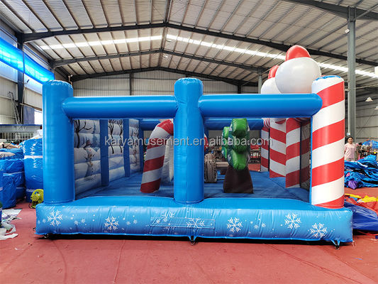 Personalizado de Navidad muñeca inflable payaso trampolín castillo de salto para interiores y exteriores