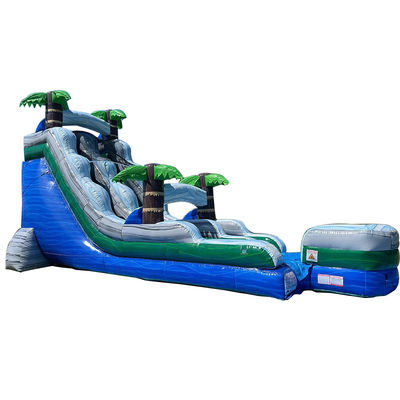 Tamaño adulto Jumper inflables PVC Slides de salto aerodinámico inflables Combo con piscina de salto