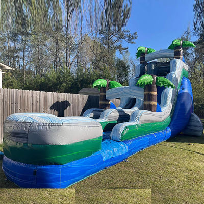 Tamaño adulto Jumper inflables PVC Slides de salto aerodinámico inflables Combo con piscina de salto