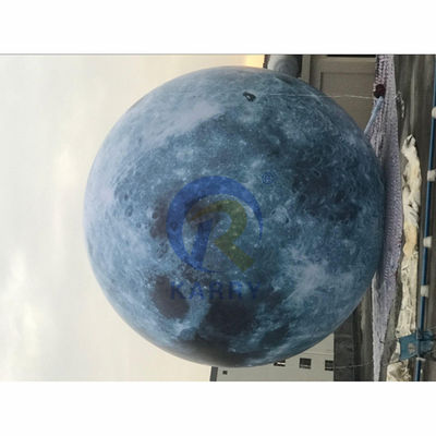 Impresión digital Modelo de luna inflable con luz LED para eventos Color personalizado
