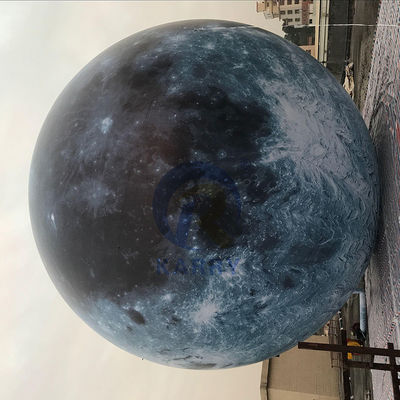 Impresión digital Modelo de luna inflable con luz LED para eventos Color personalizado