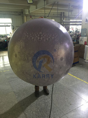 Impresión digital Modelo de luna inflable con luz LED para eventos Color personalizado