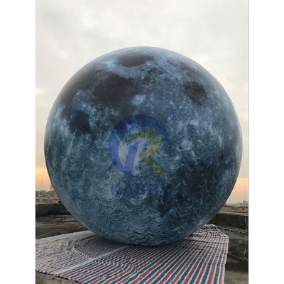 Impresión digital Modelo de luna inflable con luz LED para eventos Color personalizado