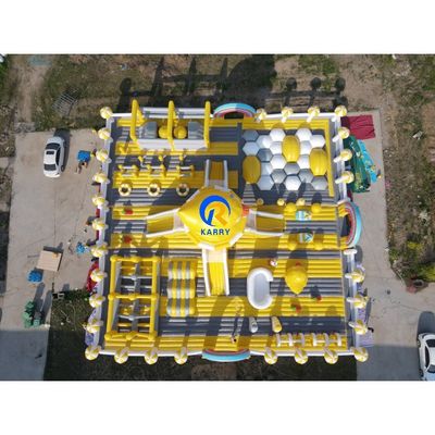PVC Tarpaulin Custom Parque temático inflable más grande del mundo para niños unisex Casa de rebote