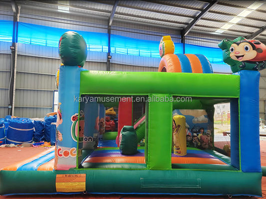 CE/EN71/EN14960 Certificado Cocomelón Temático Partidario de niños Trampolín con tobogán