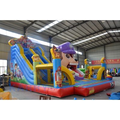 Portátil de color amarillo con tobogán de castillo inflable Parque acuático porteros para el entretenimiento de salto