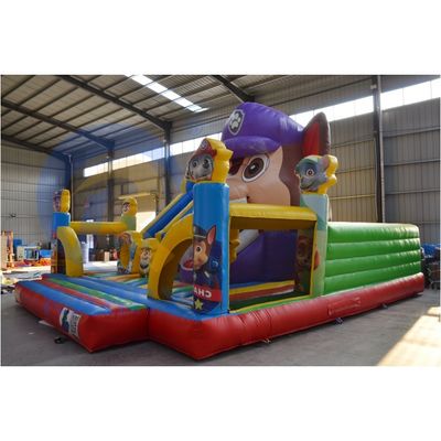 Portátil de color amarillo con tobogán de castillo inflable Parque acuático porteros para el entretenimiento de salto