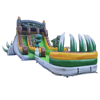 Suelta tu imaginación selva tropical tema Dino tobogán acuático con piscina de salpicadura diversión