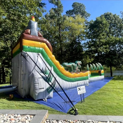 Suelta tu imaginación selva tropical tema Dino tobogán acuático con piscina de salpicadura diversión