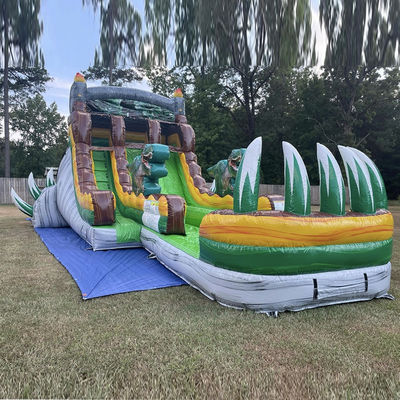 Suelta tu imaginación selva tropical tema Dino tobogán acuático con piscina de salpicadura diversión