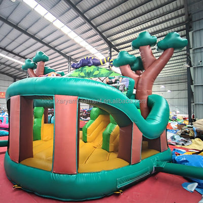 Fiesta de niños Casa de salpicadores inflable al aire libre con tobogán Envío marítimo / aéreo / expreso