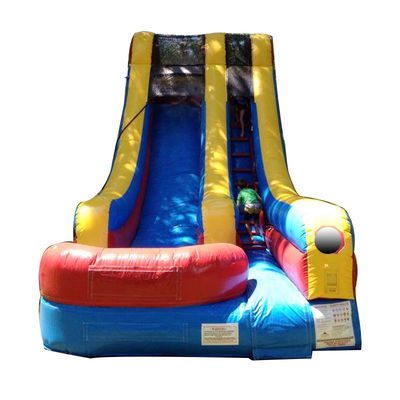 Oportunidad comercial Jumper azul y amarillo tobogán de agua inflable con piscina