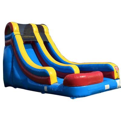 Oportunidad comercial Jumper azul y amarillo tobogán de agua inflable con piscina