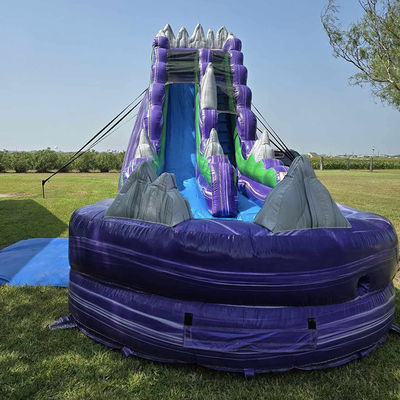 Impresión digital Rockery tema tobogán de agua inflable para entretenimiento en interiores y exteriores