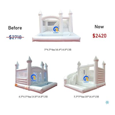 0.55mm PVC Vinyl Tarpaulin Inflatable Combo Castillo tobogán para niños en el parque de diversiones