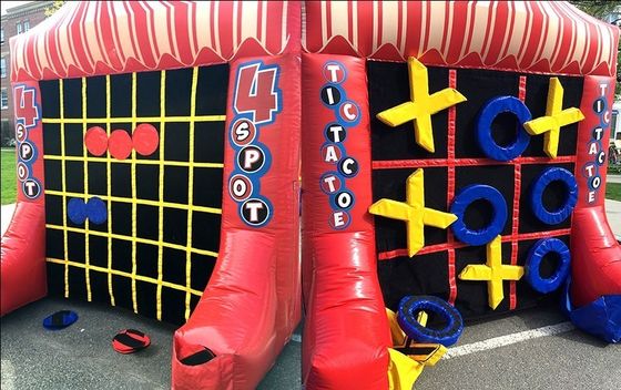 Juegos deportivos interactivos portátiles coloridos Juego de carnaval Tic Tac Toe Pared y conectar 4