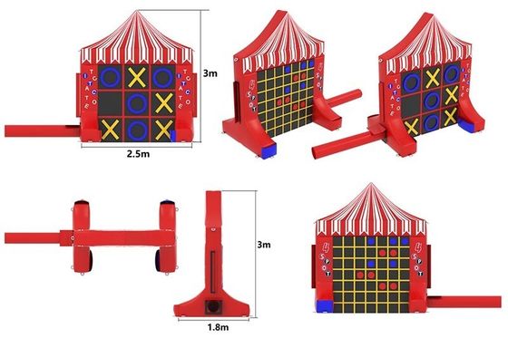 Juegos deportivos interactivos portátiles coloridos Juego de carnaval Tic Tac Toe Pared y conectar 4