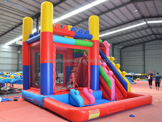 14 Años de actualidad Personalizar Acceptado Temática de Bloques Rojos Castillo Rebullante con tobogán y gran piscina de agua Parque de juegos PVC