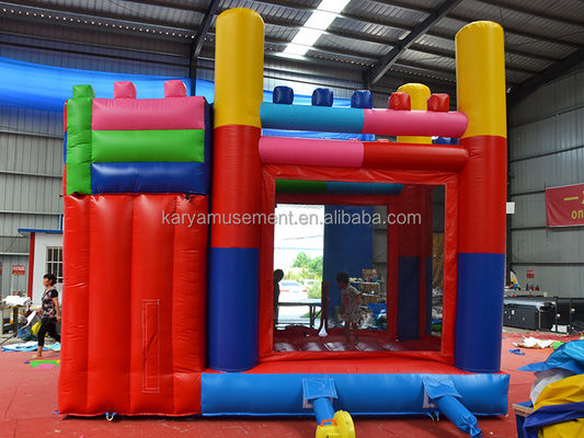 14 Años de actualidad Personalizar Acceptado Temática de Bloques Rojos Castillo Rebullante con tobogán y gran piscina de agua Parque de juegos PVC
