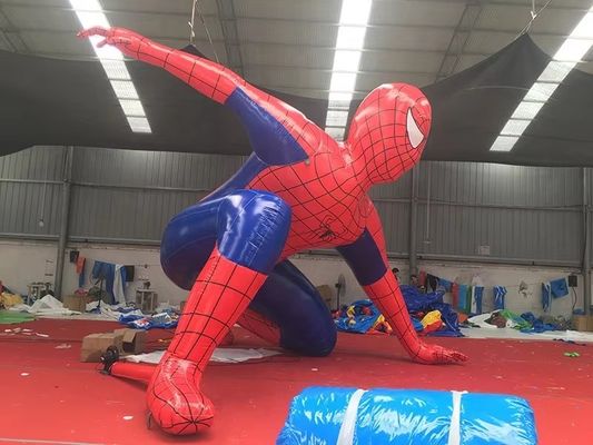 Modelo de Spiderman inflable con tamaño personalizado y costuras dobles y triples