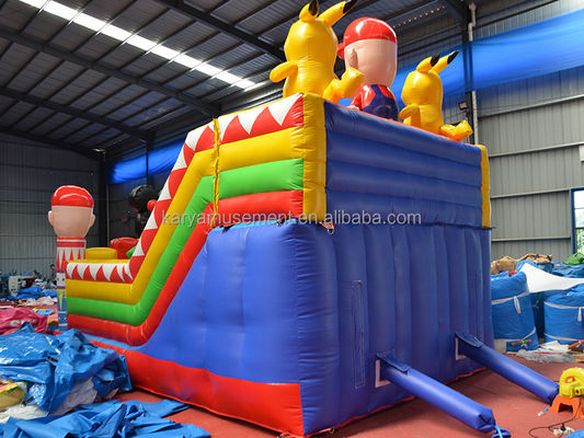 Blower Fun City con Mickey y Mario Inflable Castle Bouncer House Combo Playground Blower Incluido
