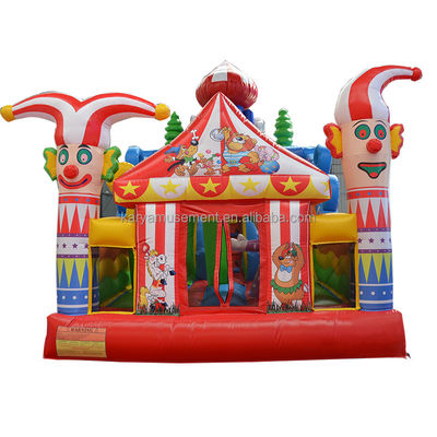 14 años de edad Unisex Último Circo Inflable de PVC Castillo con deslizamiento N Deslizamiento Fiesta de la Ciudad Divertida