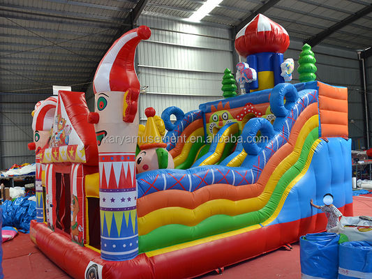 14 años de edad Unisex Último Circo Inflable de PVC Castillo con deslizamiento N Deslizamiento Fiesta de la Ciudad Divertida