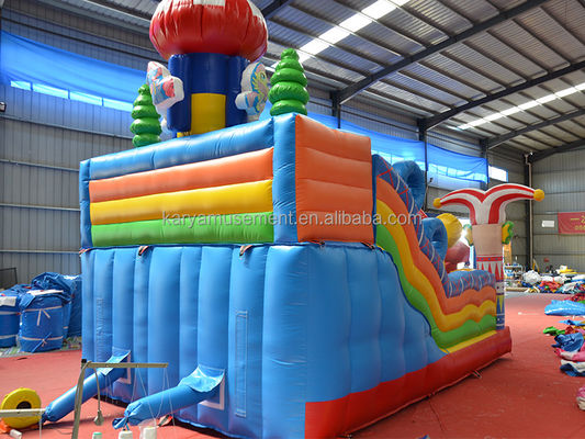14 años de edad Unisex Último Circo Inflable de PVC Castillo con deslizamiento N Deslizamiento Fiesta de la Ciudad Divertida