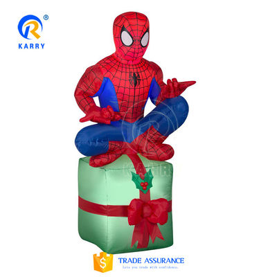 EN14960 Certificado hombre araña inflable personalizado con caja de regalo de Navidad y soplador de aire