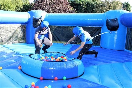 Vía de envío Por mar / por aire Juegos deportivos inflables de 6 jugadores Bungee Run Dash 'n' Grab
