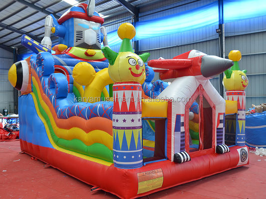 Trampolín personalizado de pequeño tamaño inflable mecánico Ares Fun City Bouncer Combo Slide