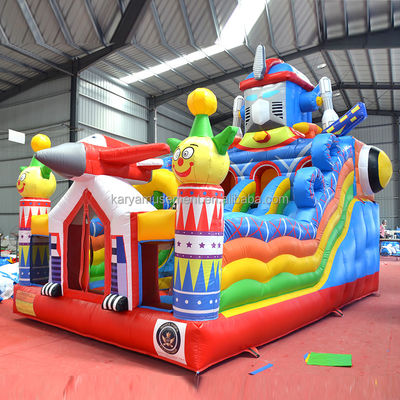 Trampolín personalizado de pequeño tamaño inflable mecánico Ares Fun City Bouncer Combo Slide