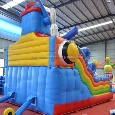 Trampolín personalizado de pequeño tamaño inflable mecánico Ares Fun City Bouncer Combo Slide