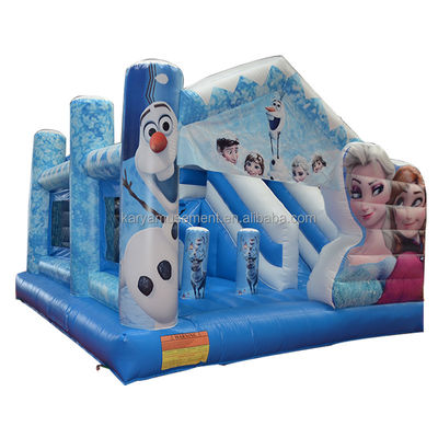 Personalizado Partida Infantil Trampolín Inflable Princesa Elsa Castillo Combo Salto del tobogán