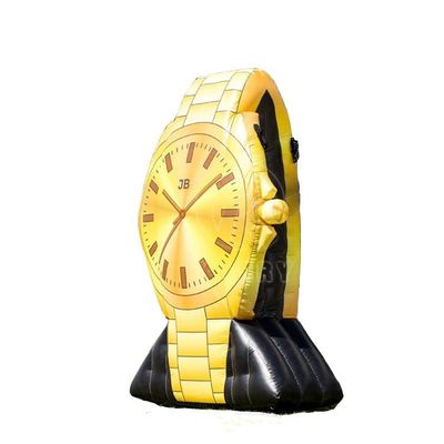 Kit de soplador de aire y reparación incluido modelo de reloj de oro inflable para publicidad