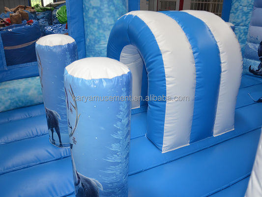 Personalizado Partida Infantil Trampolín Inflable Princesa Elsa Castillo Combo Salto del tobogán